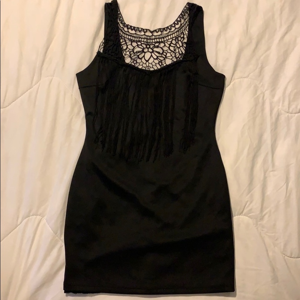Black knitted top dress